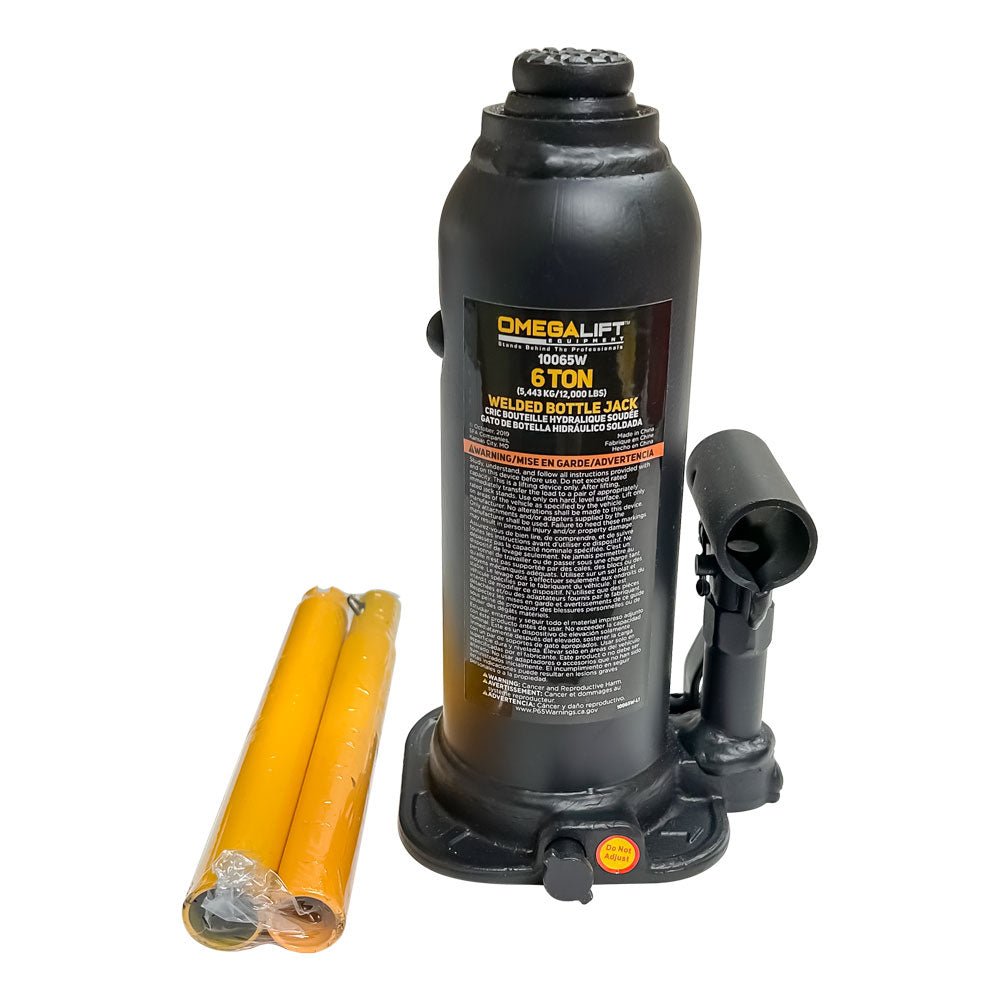 OMEGA 10065W 6 Ton Side Pump Bottle Jack, Welded Base