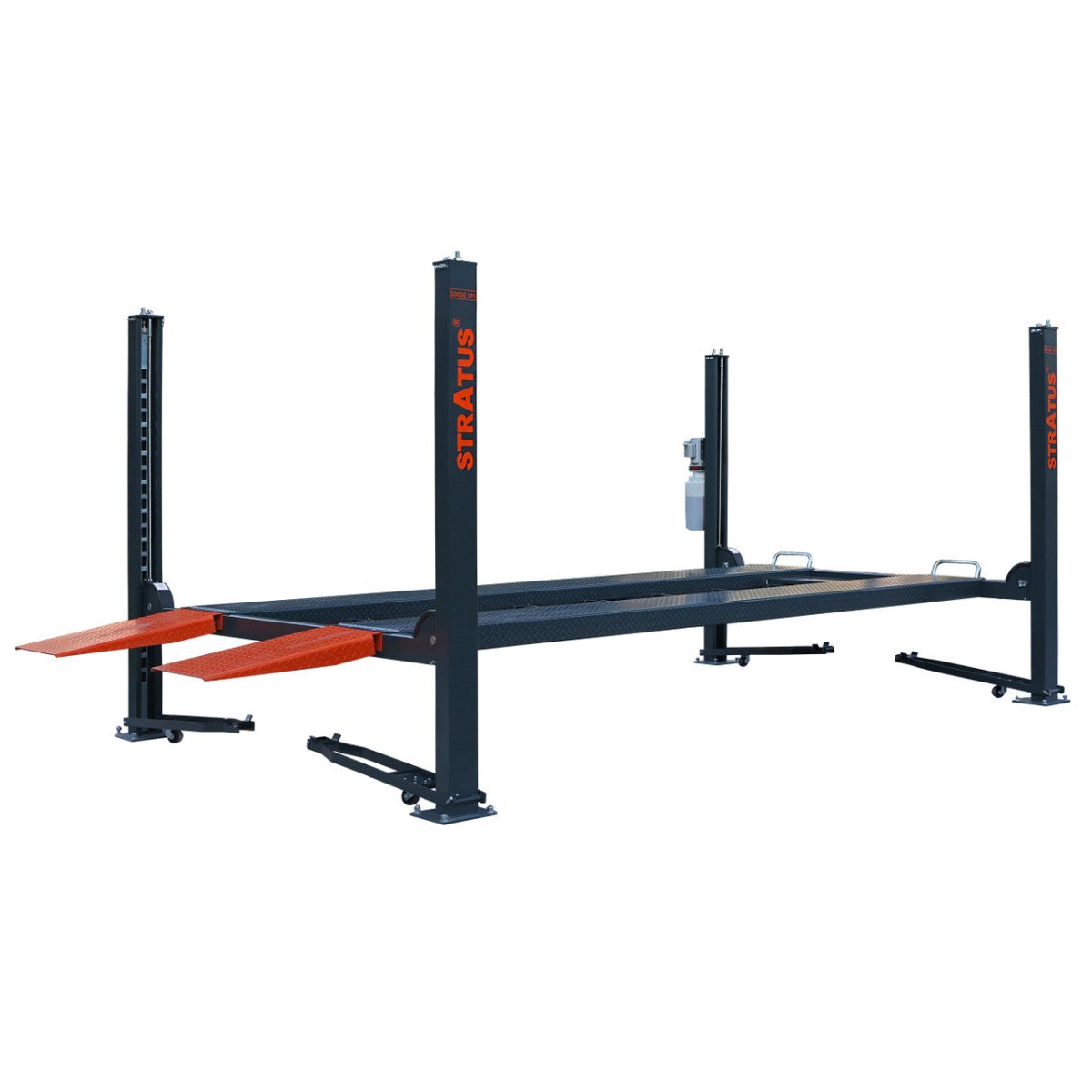 Stratus 4 Post-Lift 10,000 lbs Capacity Manual Release Storage Car Lift (Caster Kit Sold Separately), SAE-P410