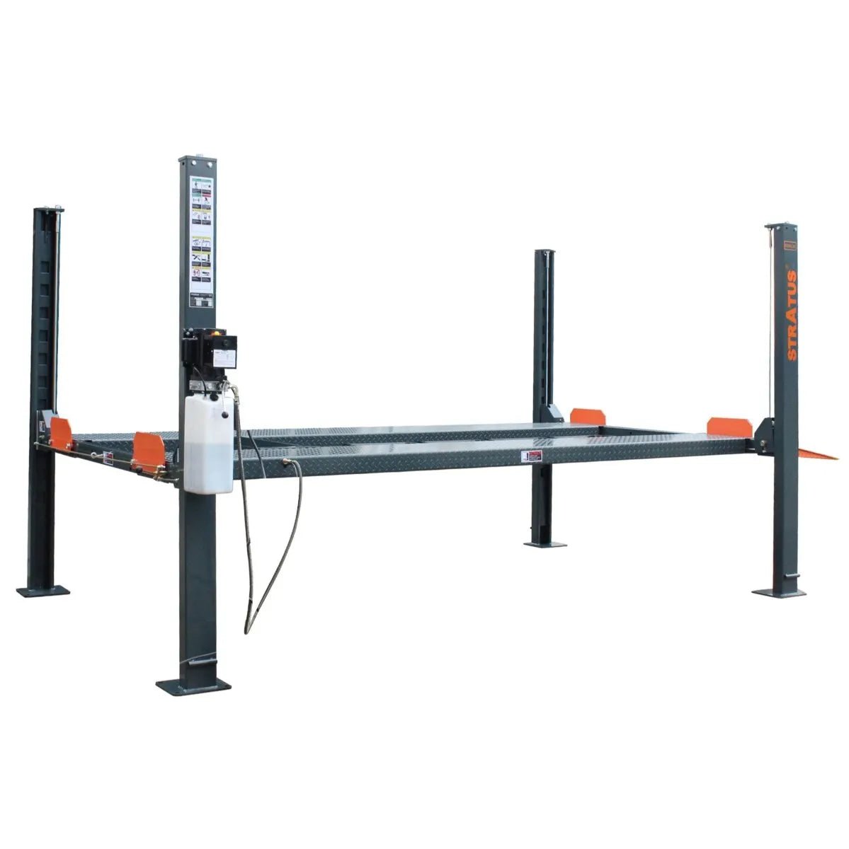 Stratus 4 Post-Lift 8,000 lbs Capacity Manual Release Compact Storage Parking Car Lift With Castors, SAE-P48C