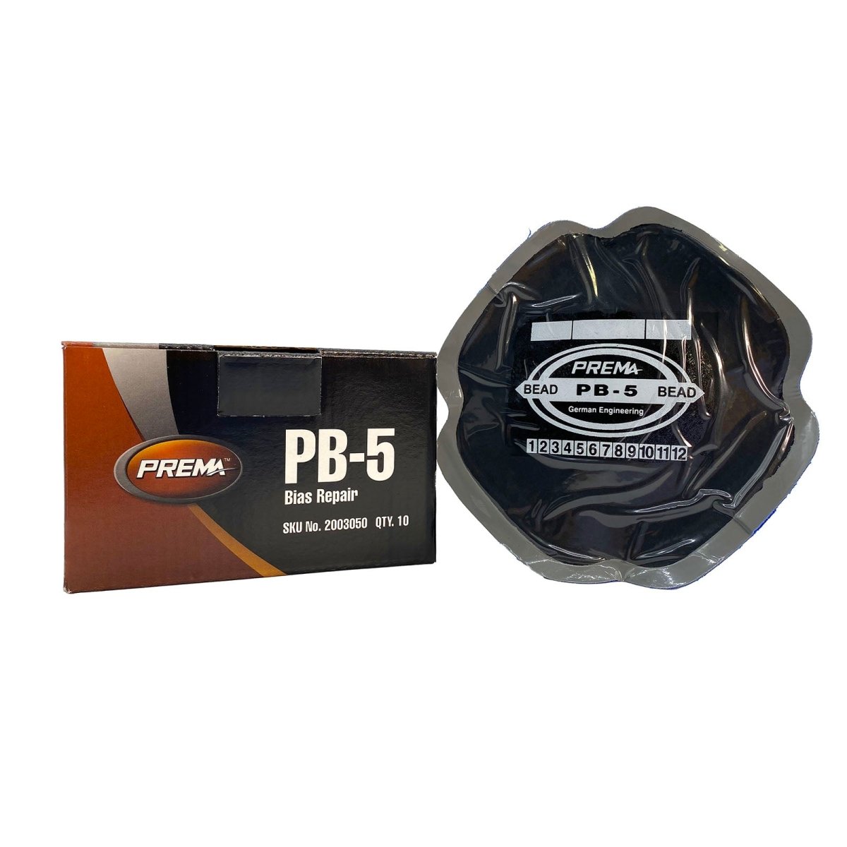 PREMA PRE-PB-5 Bias Ply Tire Repair Unit, 4.75" Diameter, 4-Ply, Box of 10
