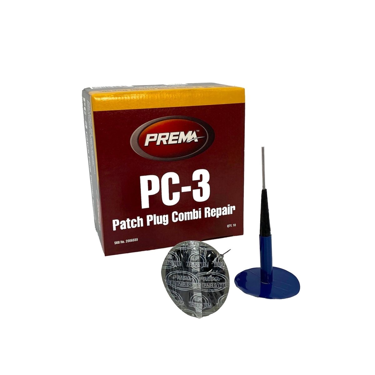 PREMA PRE-PC-3 Combi-Unit Patch Plug, Universal Lead Wire, 5/16" Injury, 2" Round Patch (Box of 10)