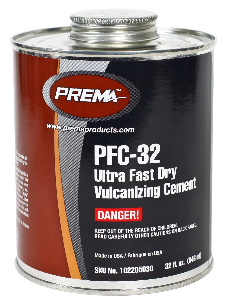 PREMA PRE-PFC-32 Cement, Clear Universal, 32 oz Brush Top Can, Ultra Fast Dry (Flammable)