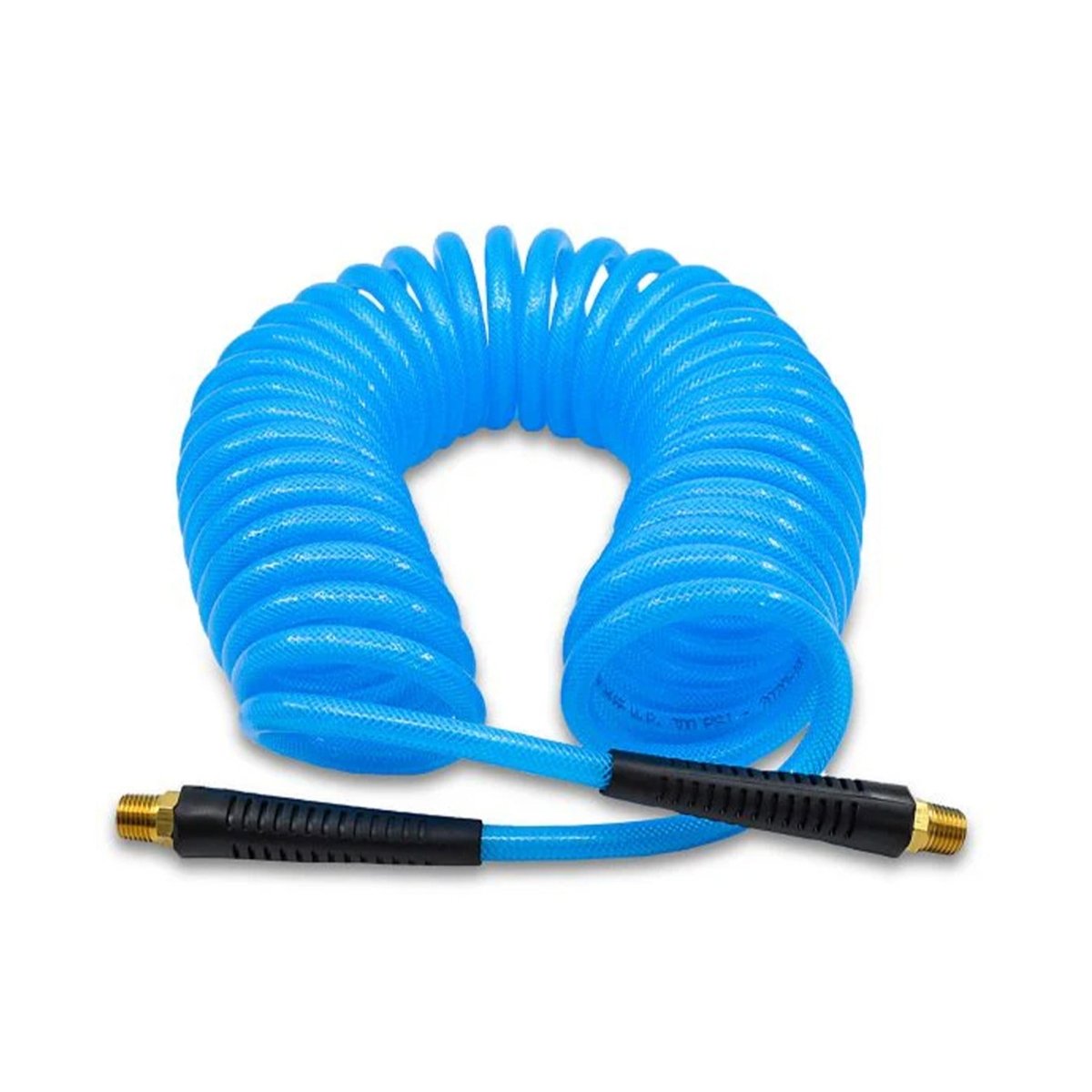 BLU-BIRD PUBR1415 Coiled Polyurethane Air Hose, 1/4" x 15', 300 PSI