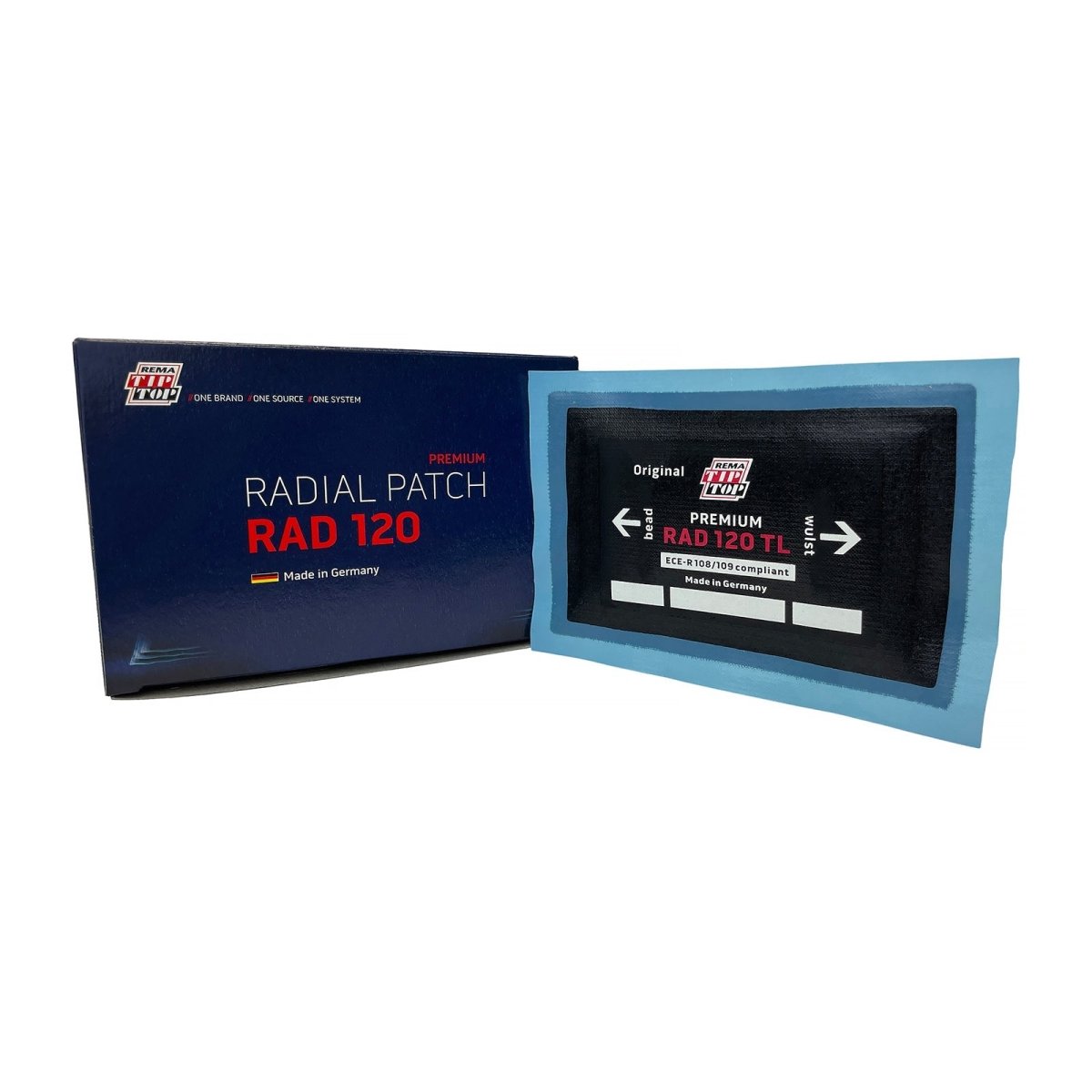 REMA REM-RAD-120 Radial Repair Unit, 3" x 4-7/8", 2-Ply, Box of 10