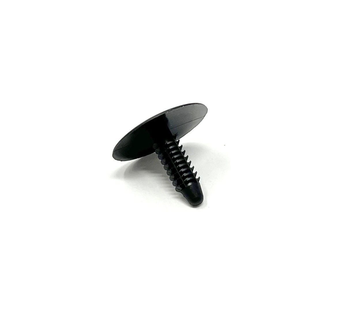 MT-RSR RC-610-25 Black Universal Nylon Shield Retainer, 1" Head Diameter, 1/4" Stem Diameter, 25/32" Stem Length, Ford # N808370-S (Pack of 25)