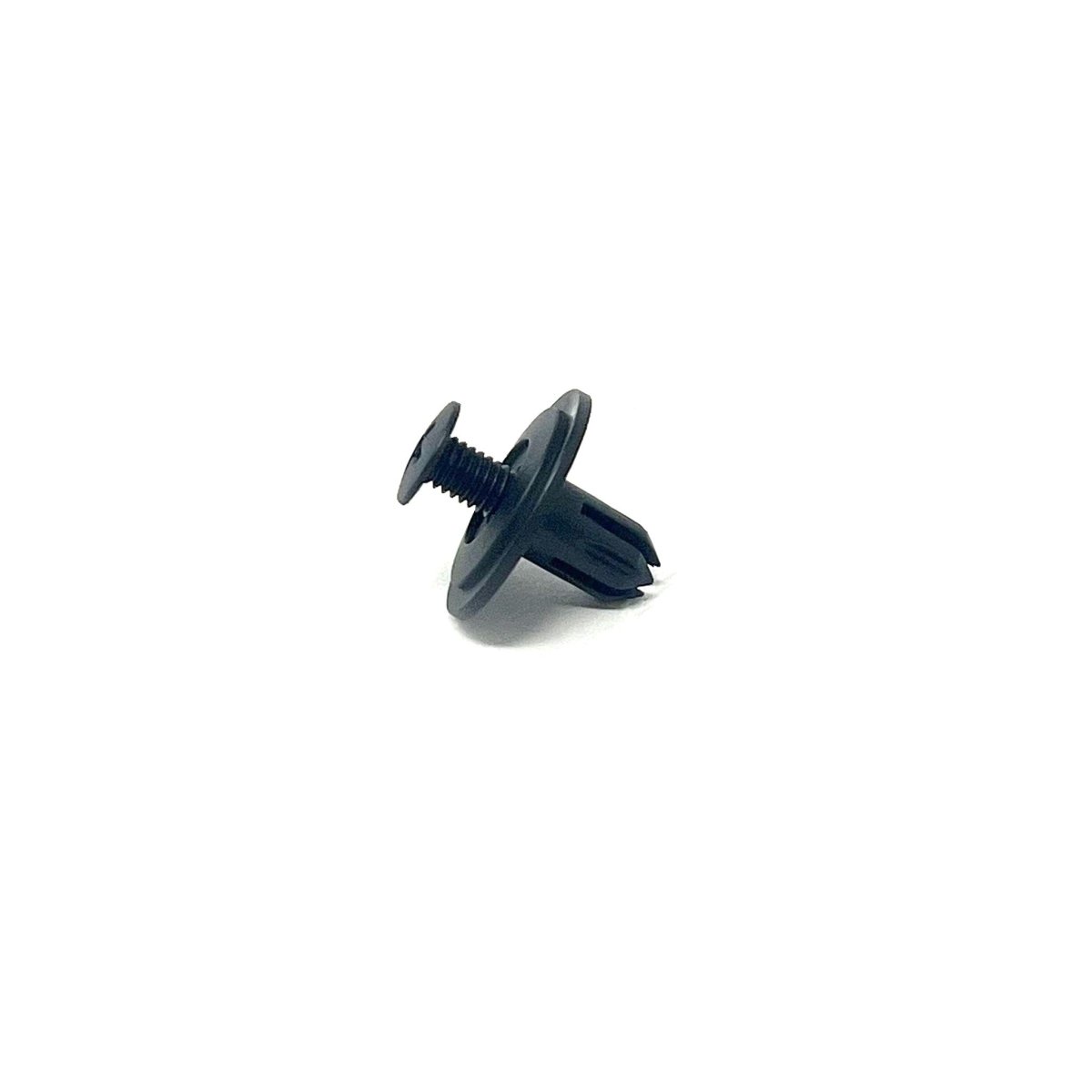 MT-RSR RC-674-25 Screw Retainer Clip, 6mm Hole Size, 11mm Stem Length, Black Nylon (Pack of 25)