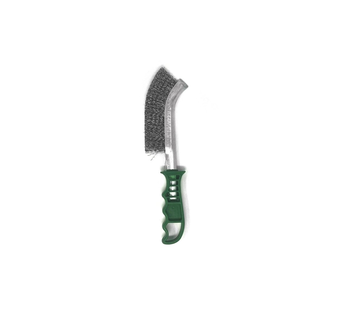 MT-RSR S-14141 Stainless Steel Wire Brush, Green Handle, 10.25" Plastic Grip