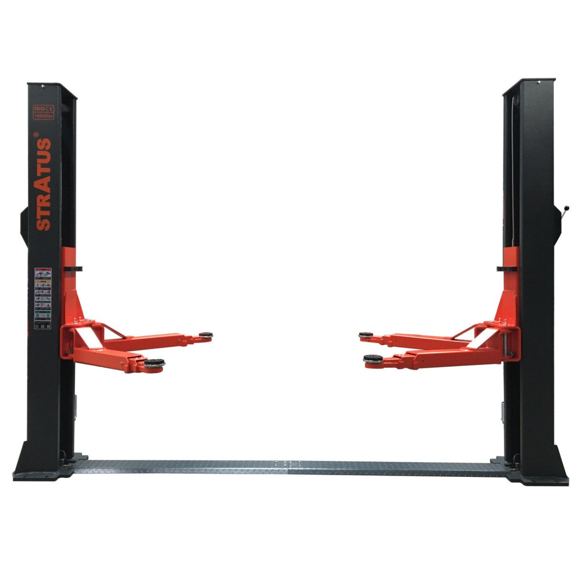 Stratus 2 Post Extra Wide Floor Plate Vehicle Lift, 14,000 lbs Capacity, SAE-F14X
