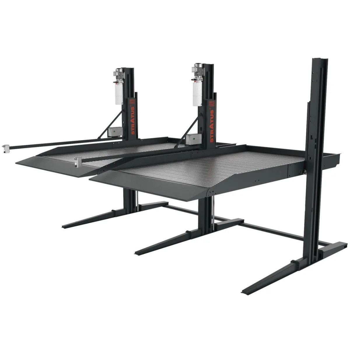 Stratus 2 Post 6600 LBS Capacity Single Point Manual Release Parking Car Lift, SAE-P26