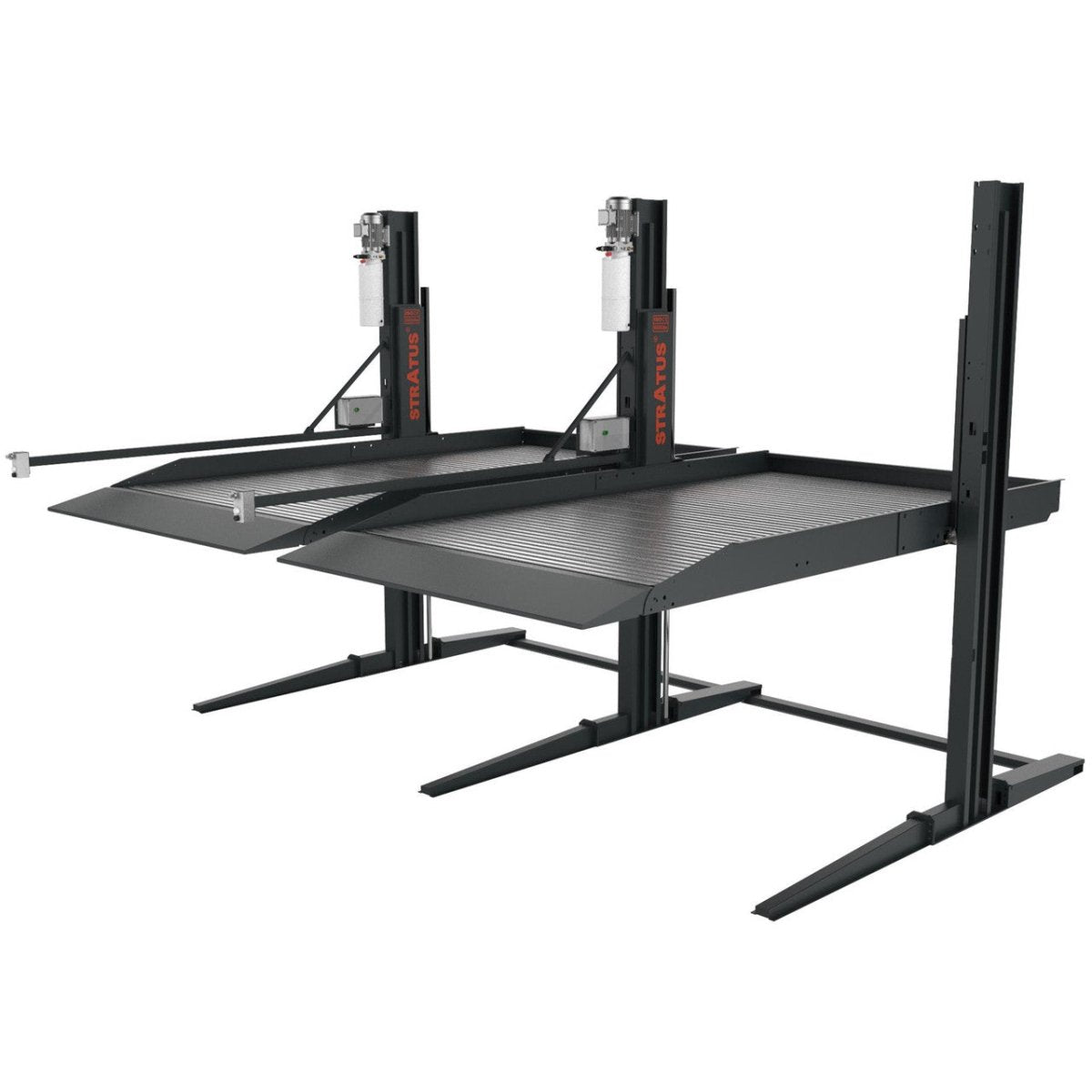 Stratus 2 Post 6600 LBS Capacity Single Point Manual Release Parking Car Lift, SAE-P26