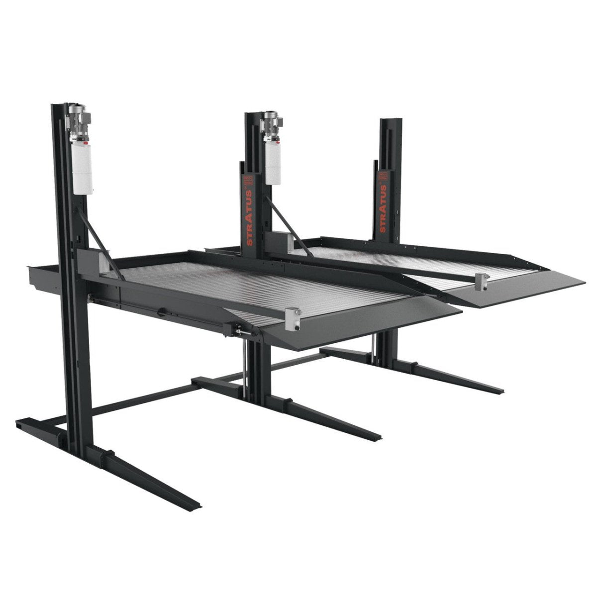 Stratus 2 Post 6600 LBS Capacity Single Point Manual Release Parking Car Lift, SAE-P26
