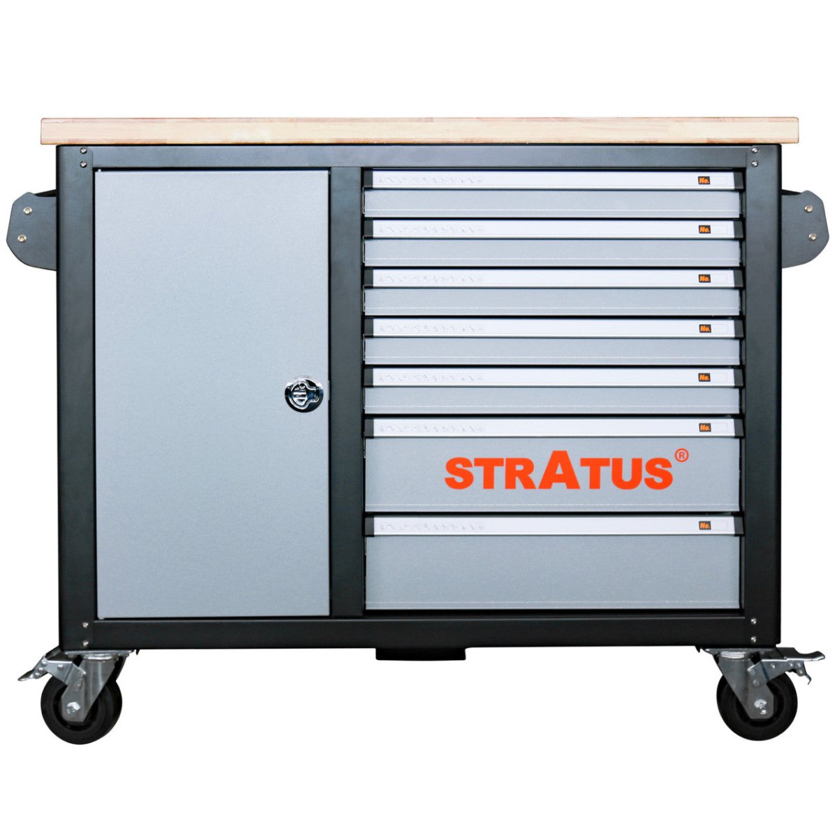 Stratus Heavy Duty Mobile 46 in W 14-Drawer Tool Chest Workbench, SAE-TL1446
