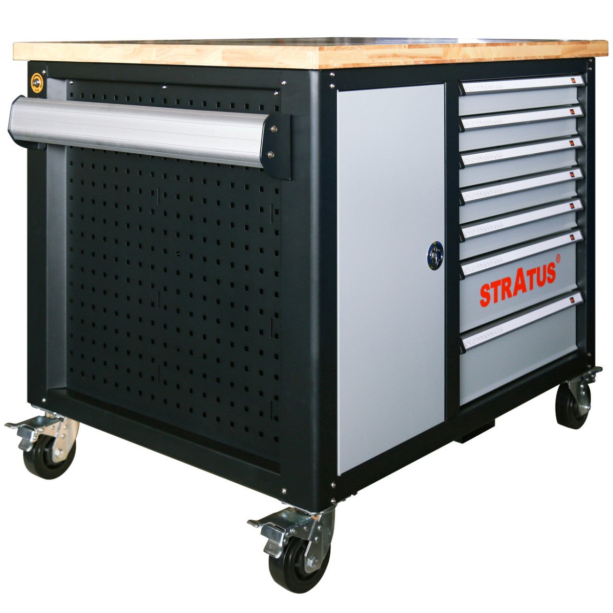Stratus Heavy Duty Mobile 46 in W 14-Drawer Tool Chest Workbench, SAE-TL1446