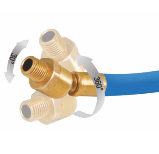 BLU-BIRD BBSR3805 Air Whip Hose, 1/4" MNPT Swivel, 5ft, 300 PSI