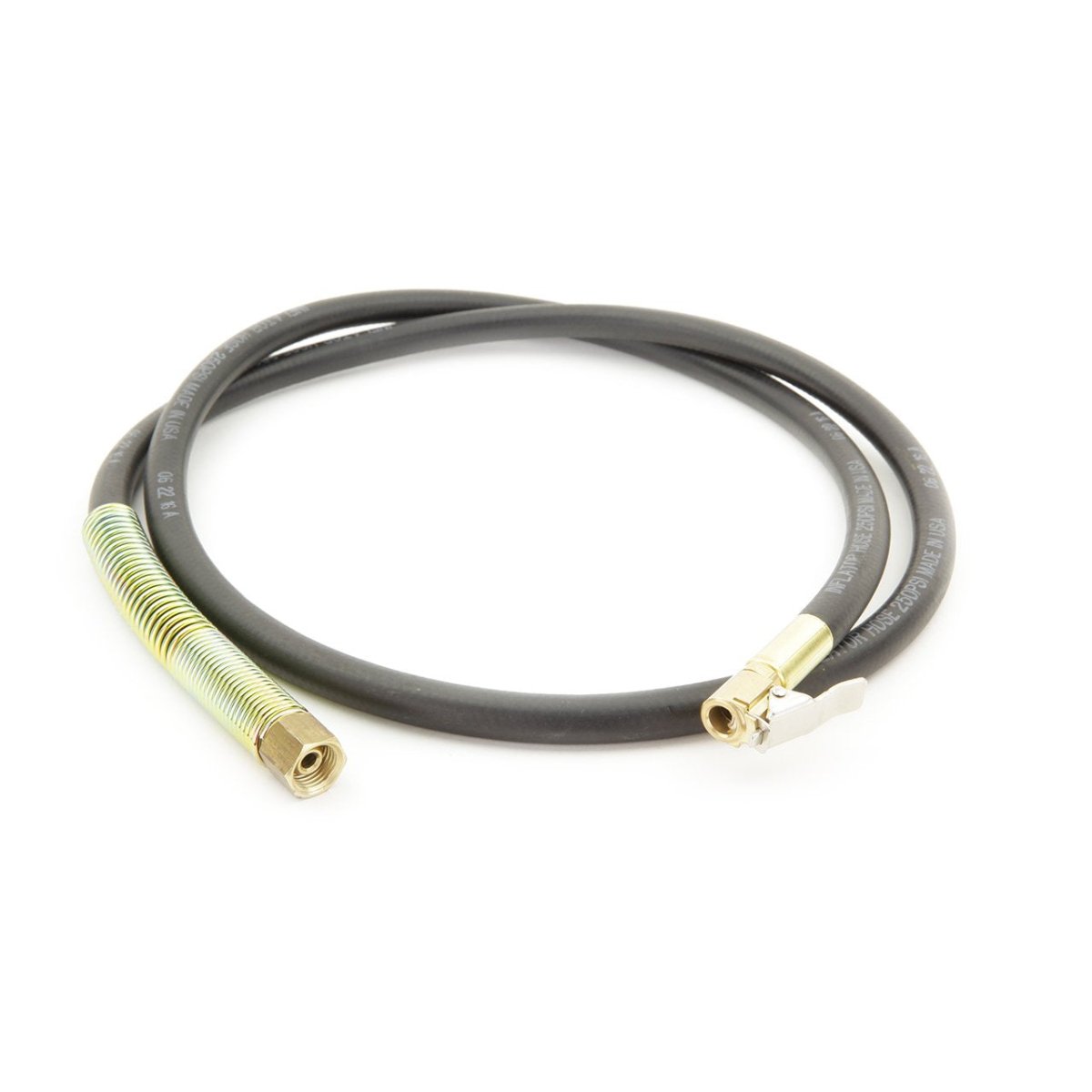 MT-RSR TI00020 54" Inflator Hose Assembly, Open Coupling, 1/4" Female NPT Swivel, Spring Guard