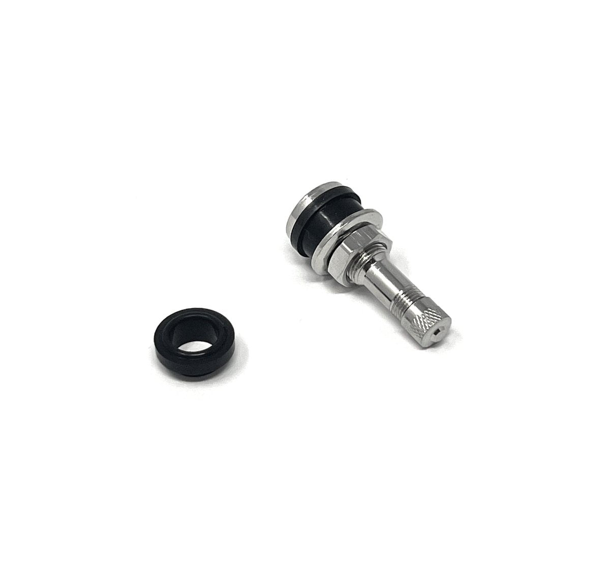 MT-RSR TR416-50 Nickel-Plated Straight Tire Valve, 1.44" Height, 50-Pack