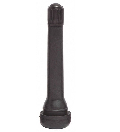 MT-RSR TR423-50 rubber snap-in tire valve shown upright on white background.