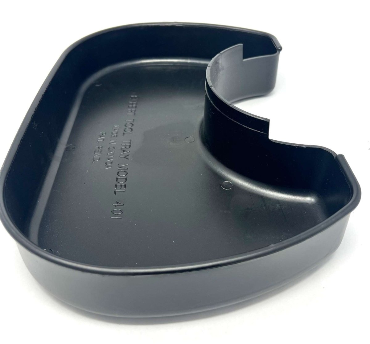 MT-RSR TT3401 tire tool tray angled closeup showing raised lip and built in hook for organizing tools.