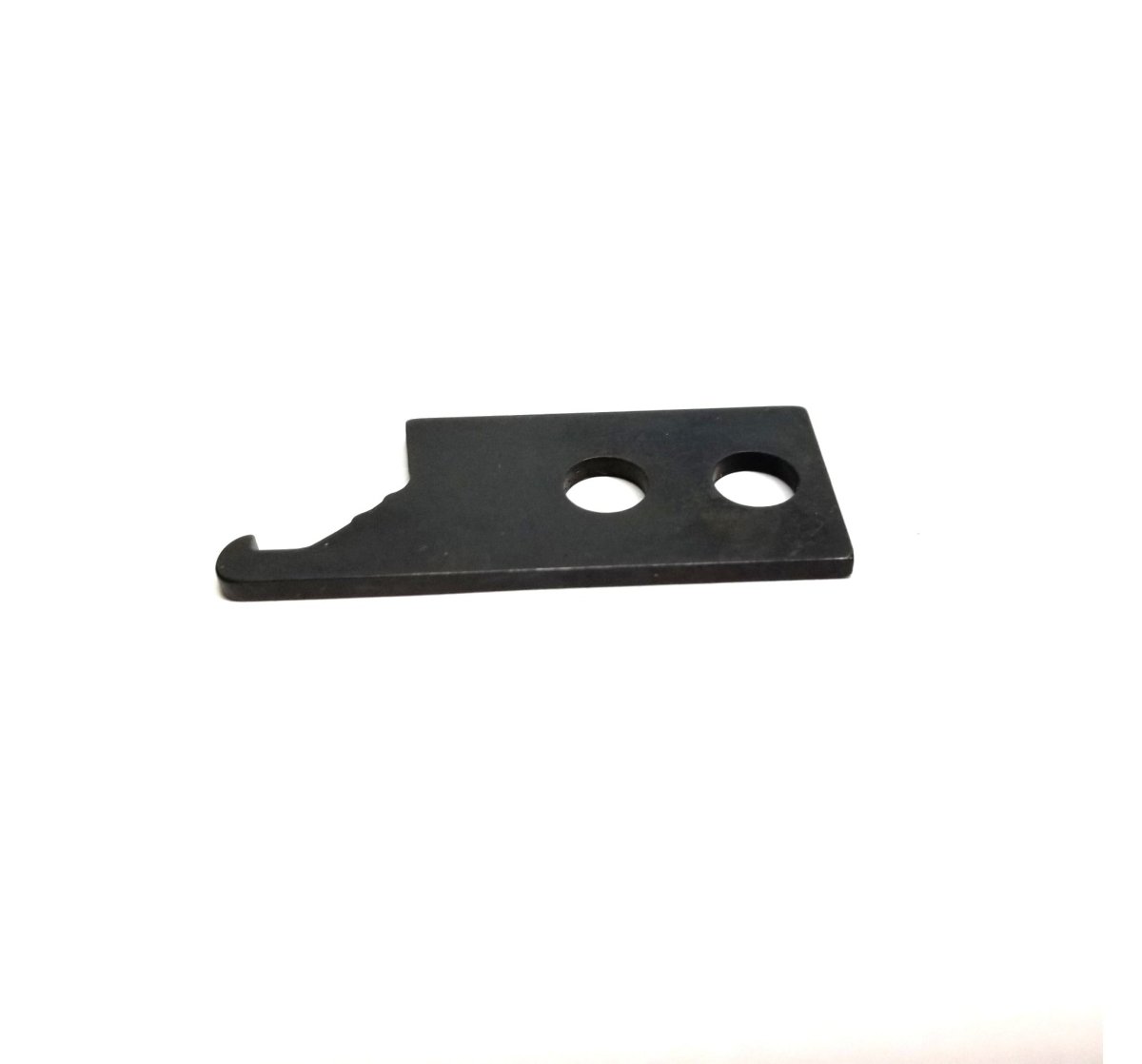 UWT UWT-900-72 black metal replacement hook with two mounting holes shown on white background.