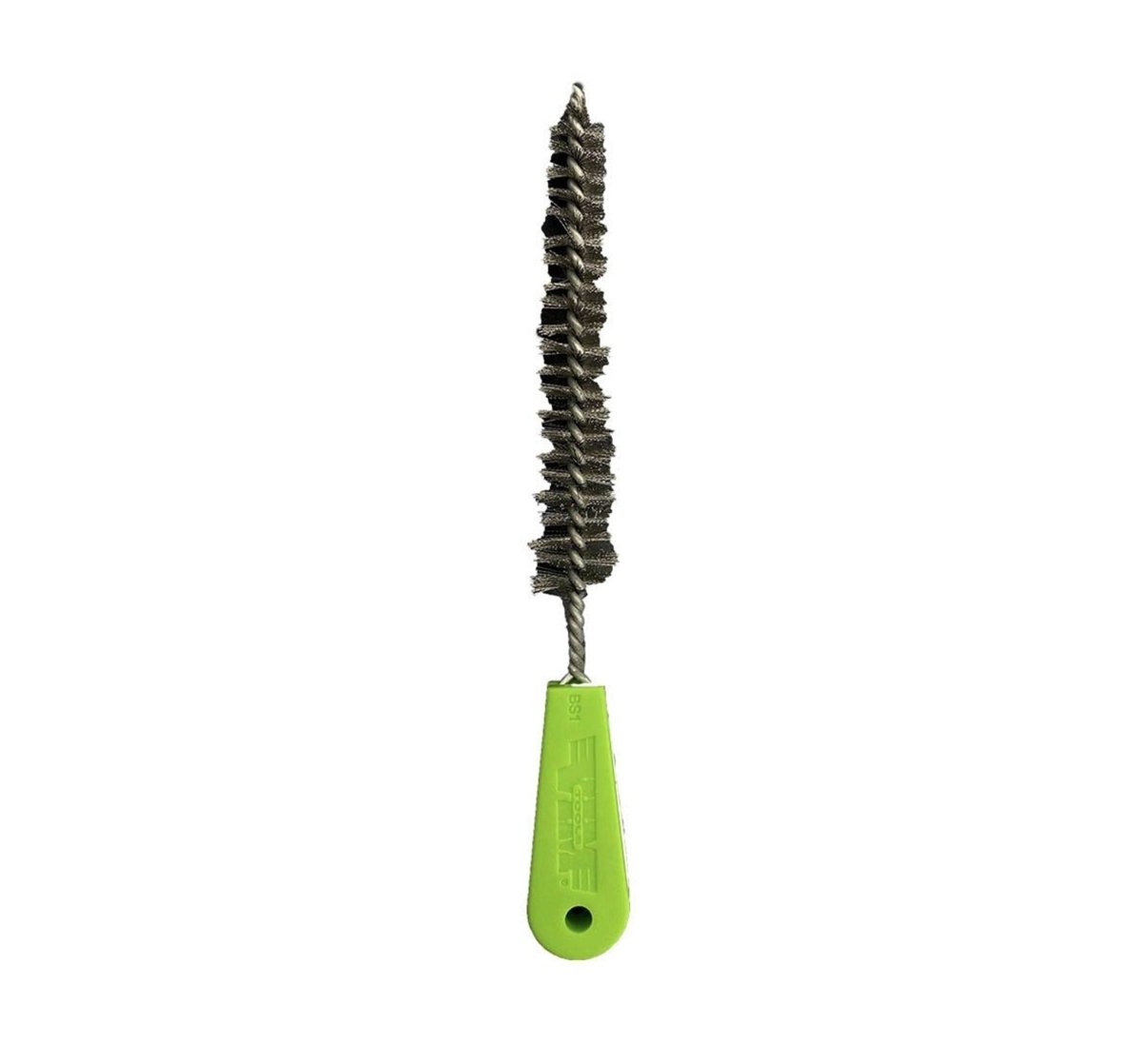 MT-RSR VIMBS1 wire brush with green handle and narrow bristles on white background
