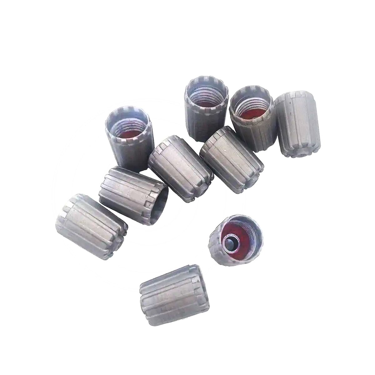 MT-RSR X17492T1 Gray Plastic TPMS Valve Cap, Red Silicone Seal, Pack of 100
