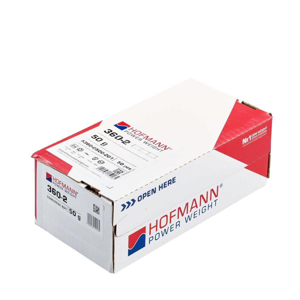 Hofmann Power Weight WW-WG-360-50 Adhesive Wheel Weights, Type 360, 50g, Box of 50