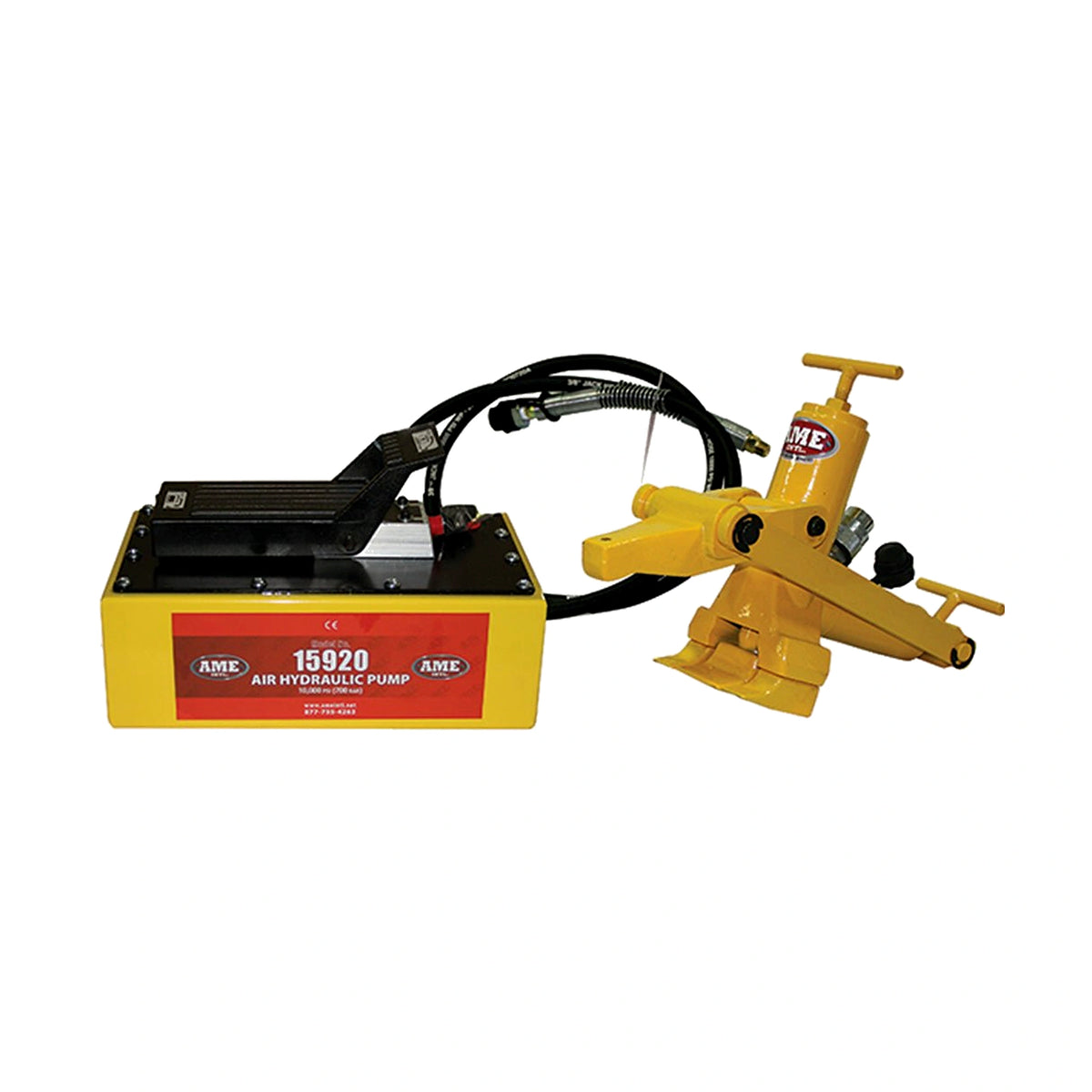 AME 12020 – Hydraulic Bead Breaker Kit, Combi, 15920 (5 QT Metal Pump) / 11010 Head, 16040 Hose