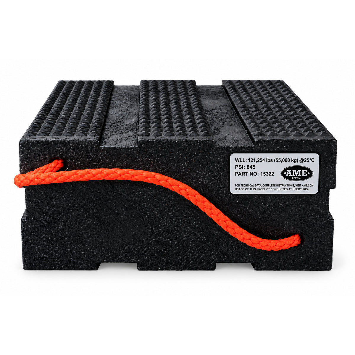 AME 15232 Slab Super Cribbing Block (6"H x 12"W x 12"L, Pyramid - Polymer)