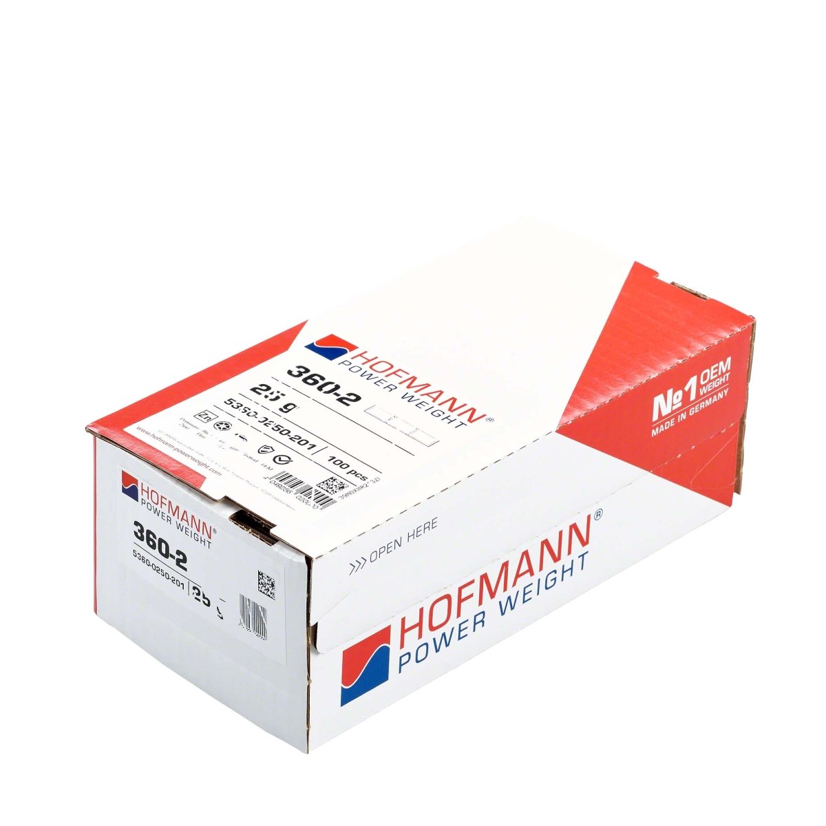 Hofmann Power Weight WW-WG-360-25 Adhesive Wheel Weights, Type 360, 25g, Box of 100