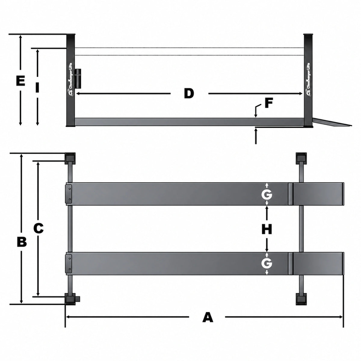 Challenger CL4P9X 9000 lb Four-Post Automotive Storage Lift