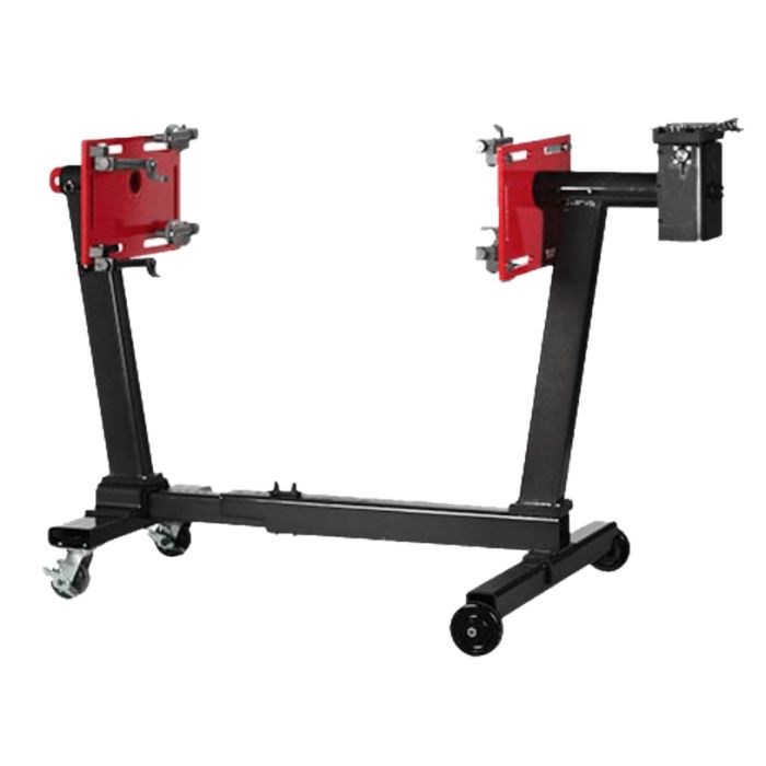 Challenger CLHM-ES-2000 Heavy-Duty Engine Stand with 2,000 lb capacity, full adjustability, 360-degree rotation, and locking wheels for safe engine work.