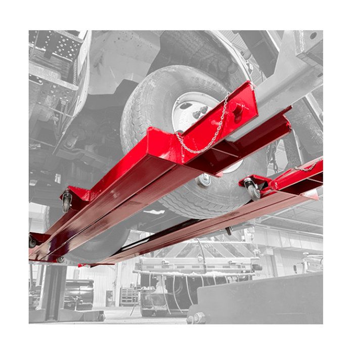 Challenger CLHM-SP-240 Wing Plow Adapter with 24,000 lb capacity, robust steel construction, designed for lifting snowplow vehicles with CLHM Mobile Column Lifts.