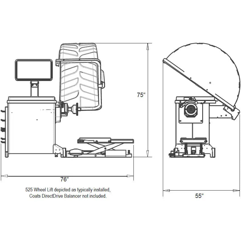 COATS 525 Wheel Lift, For 1300/1400/1500/1600 Balancer