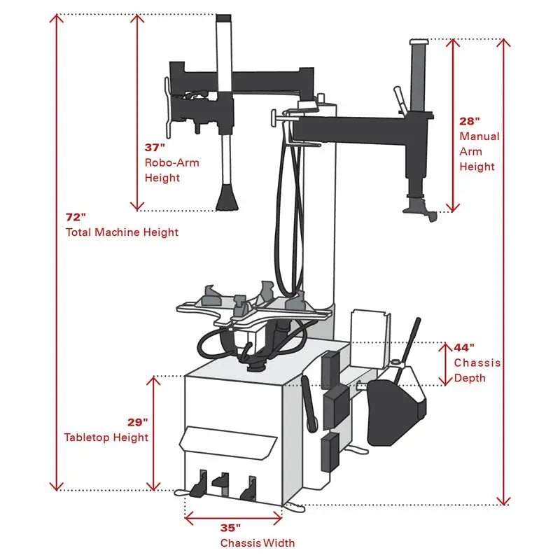 COATS RC-55E Electric Rim Clamp Tire Changer w/ RC Robo-Arm