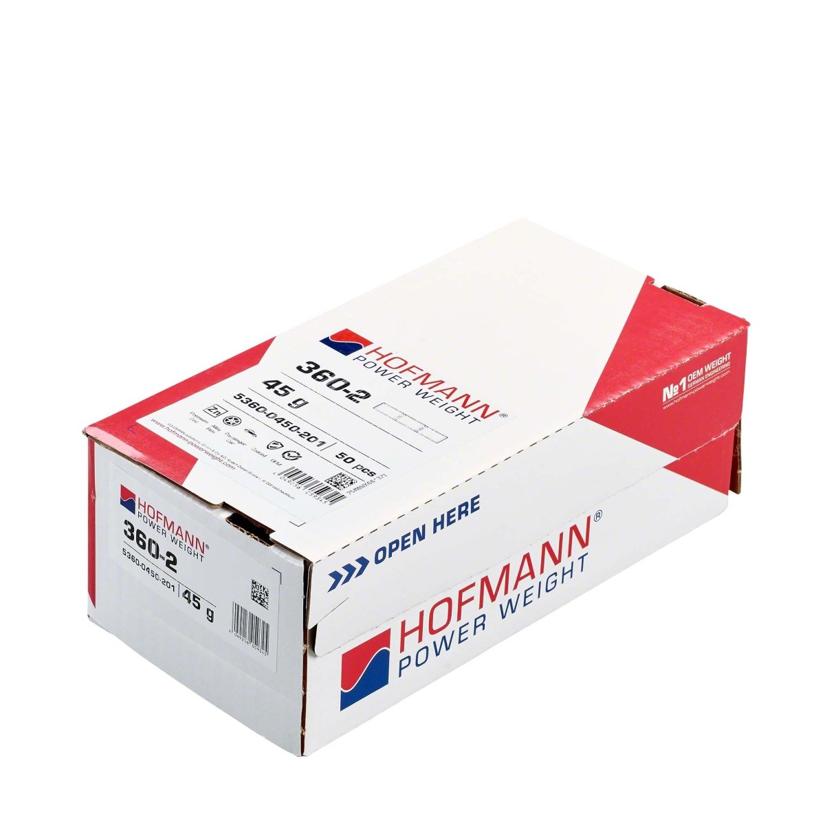 Hofmann Power Weight WW-WG-360-45 Adhesive Wheel Weights, 45g, Type 360, Box of 50