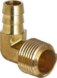 COATS 8110497 90 Deg. Elbow Brass Fitting, 1/4" Barb x 1/8" Male NPT, Each