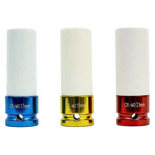 ESCO 1/2" Dr. Extra Deep Thin Wall Impact Socket Set, Metric (3pcs)