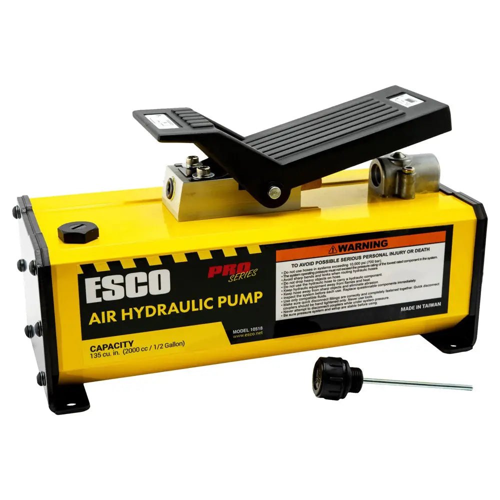 ESCO 10518 1/2 Gal Air Hydraulic Pump, 2 Qt.