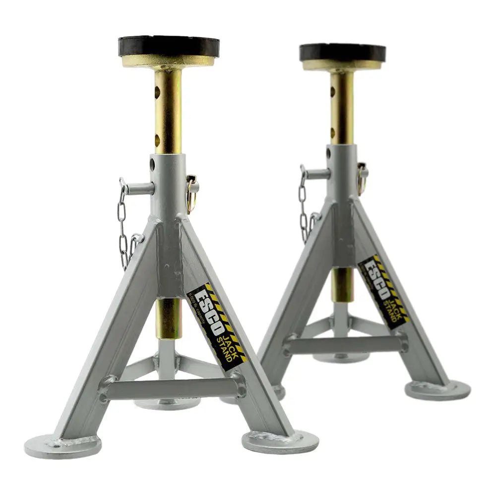 ESCO 10498 3 Ton Jack Stand w/ Flat Top Rubber Cushion (Pair)