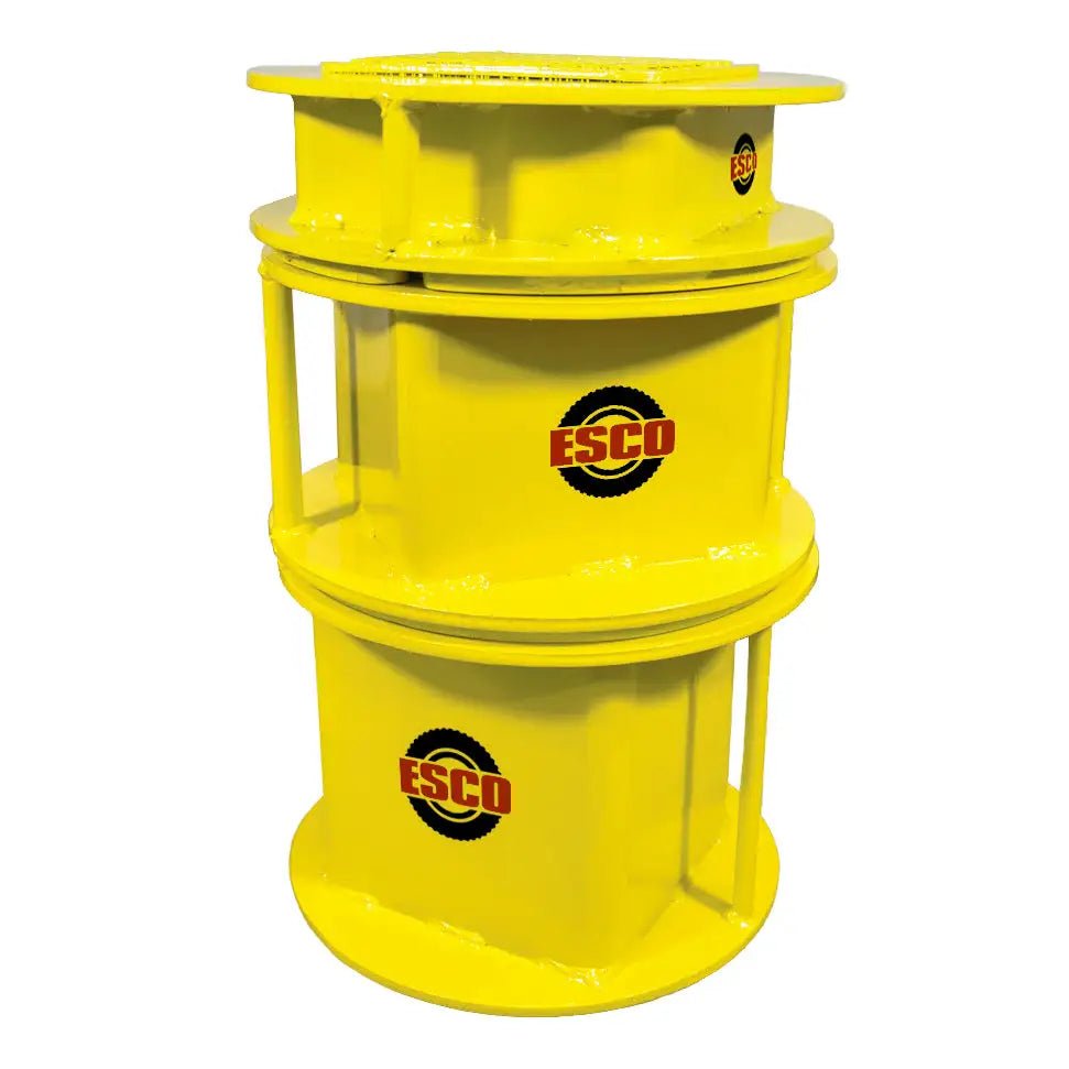 ESCO 12500 55 Ton Steel Cribbing Stands Set, 3", 6", 9"