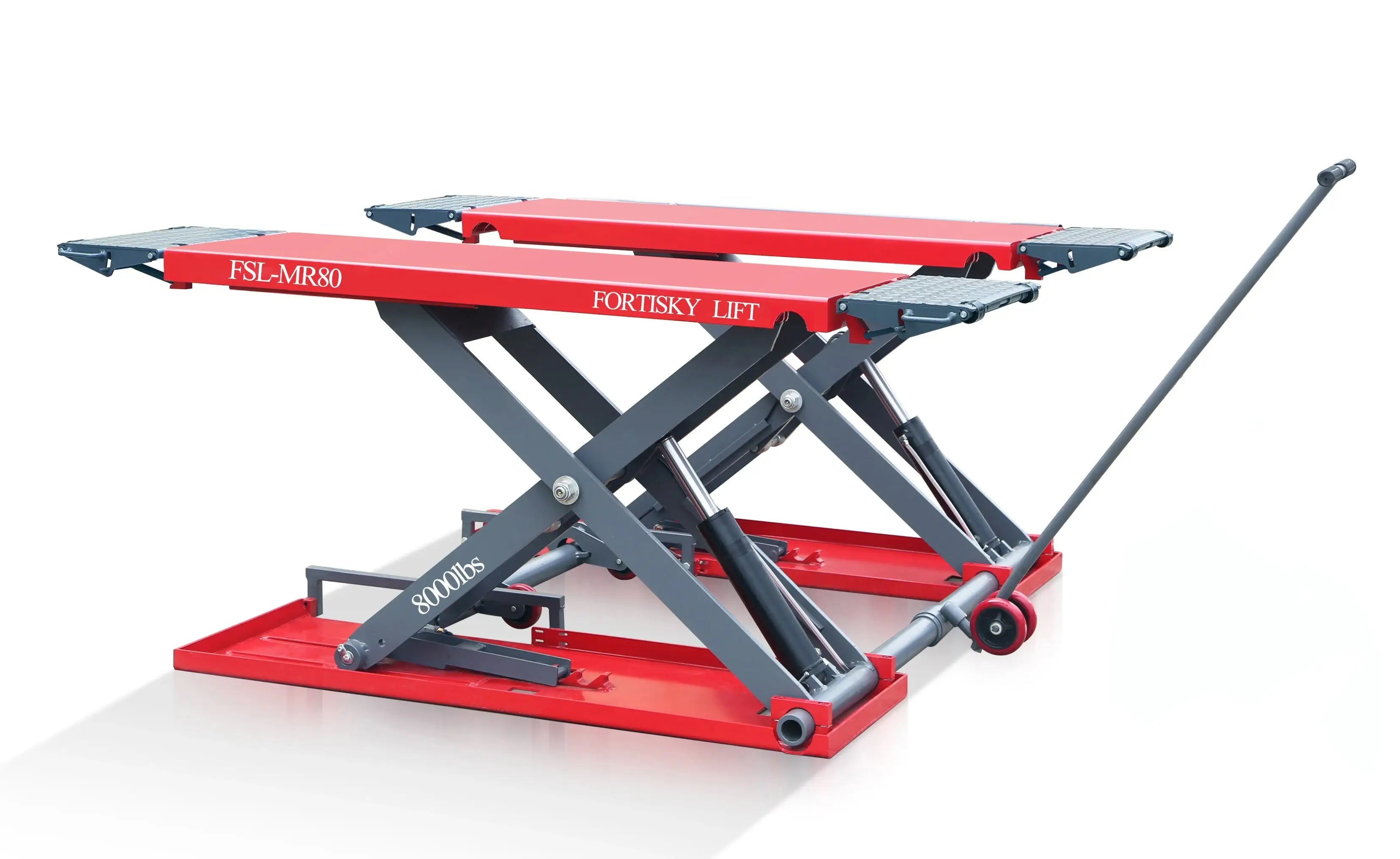 Fortisky FSL-MR80 mid-rise scissor lift 8,000 lb capacity with 47-inch rise height