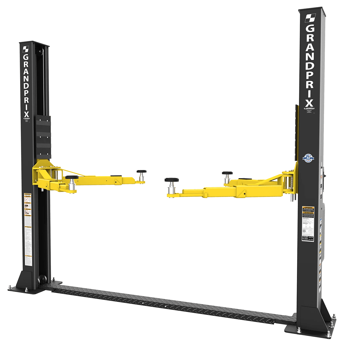GrandPrix GP-9LC Two-Post Car Lift for Garage - 9,000 lb - Floorplate