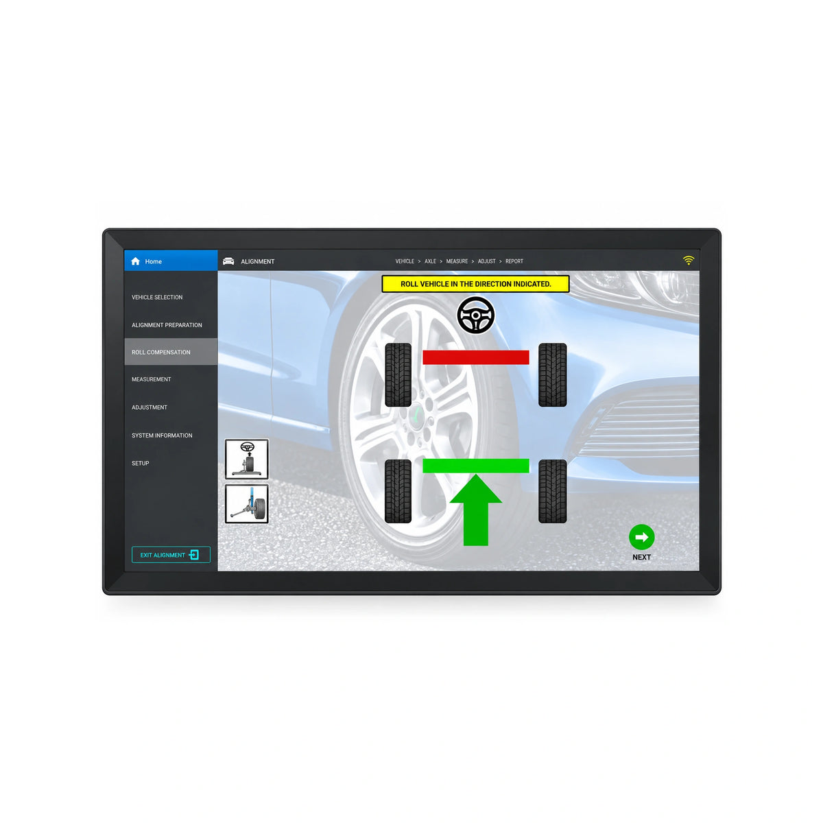 Hofmann Geoliner 609 Tablet-Controlled Cross-Beam Imaging Wheel Aligner