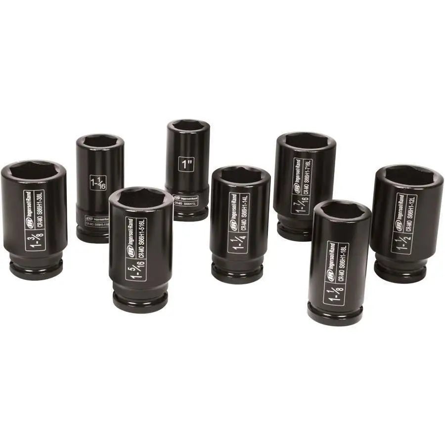 INGERSOLL RAND SK6H8LN 3/4" SAE Socket Set – Deep Well (8 pcs)