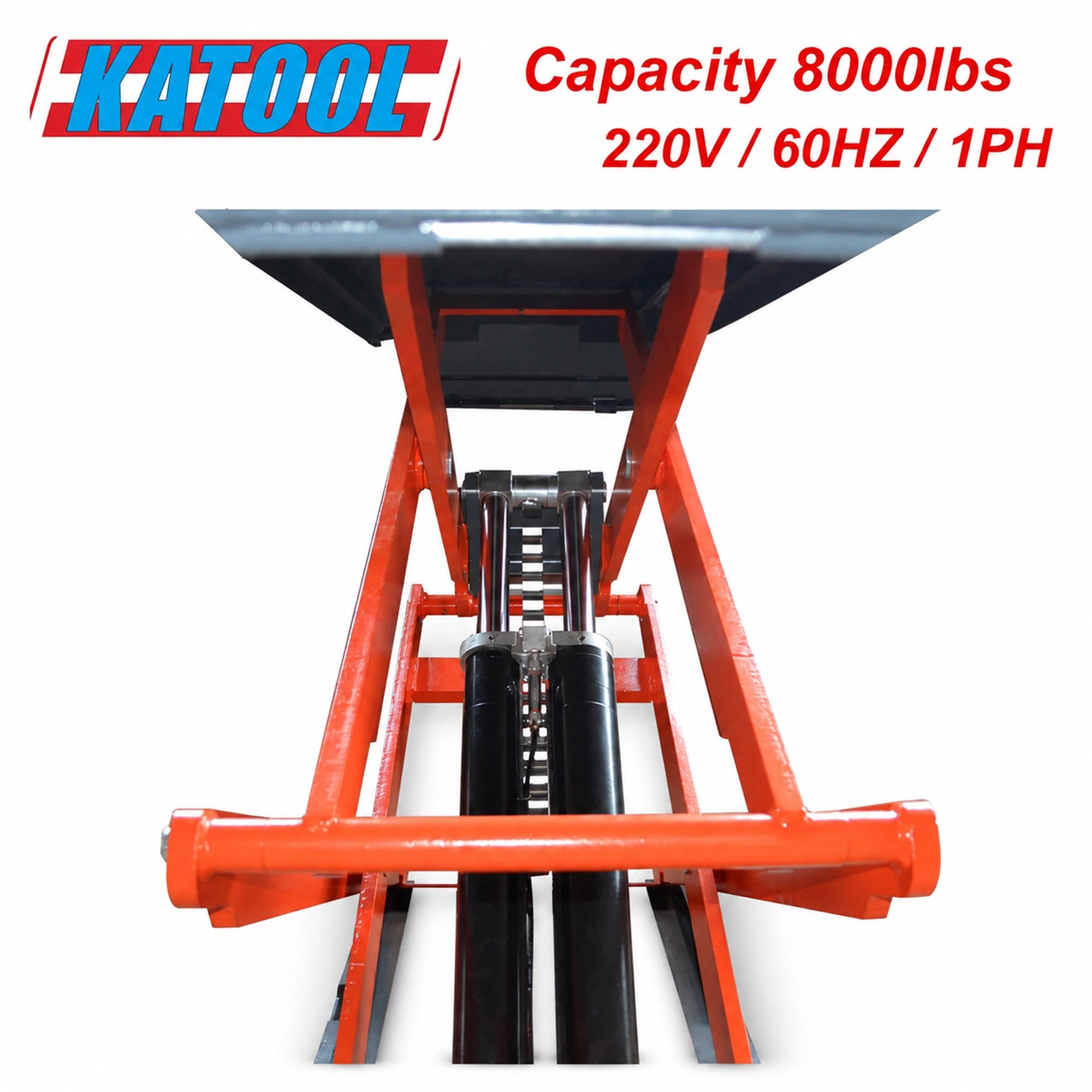 Katool AK-X95 - Scissor Car Lift (8,000 lb, Full-Rise)