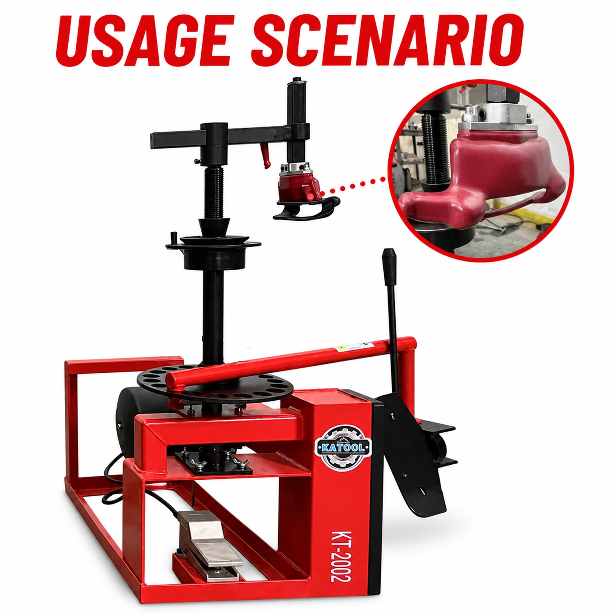 Katool KT-2002 - Portable Tire Changer (Manual, 39 in)