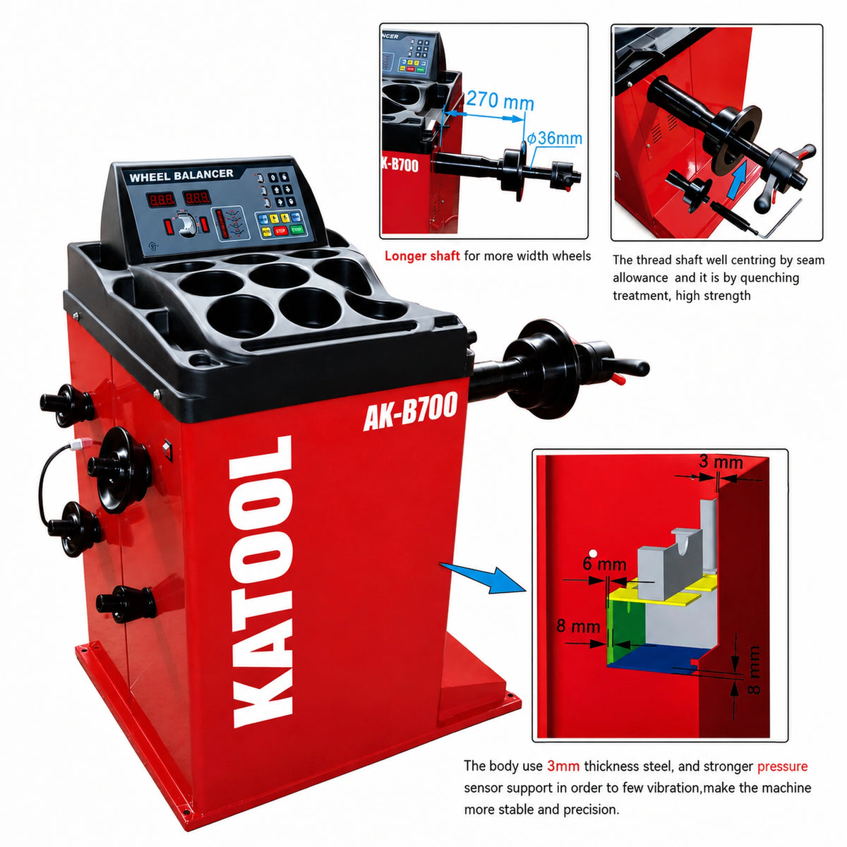 Katool KT-T835 + KT-B700 - Tire Changer and Balancer Combo