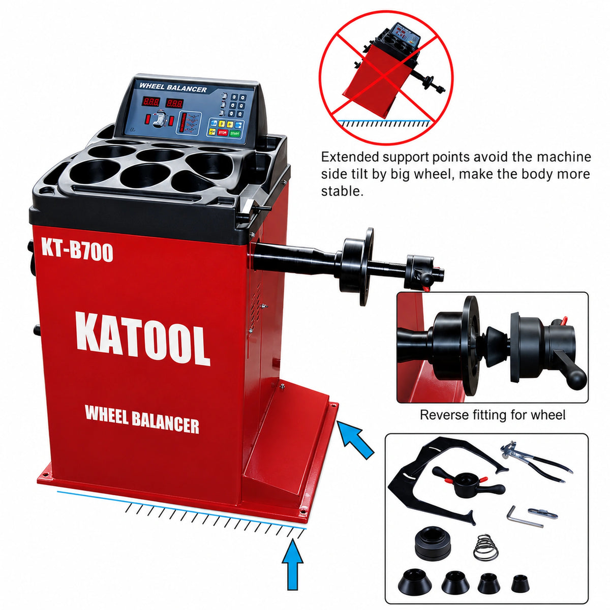 Katool KT-T835 + KT-B700 - Tire Changer and Balancer Combo