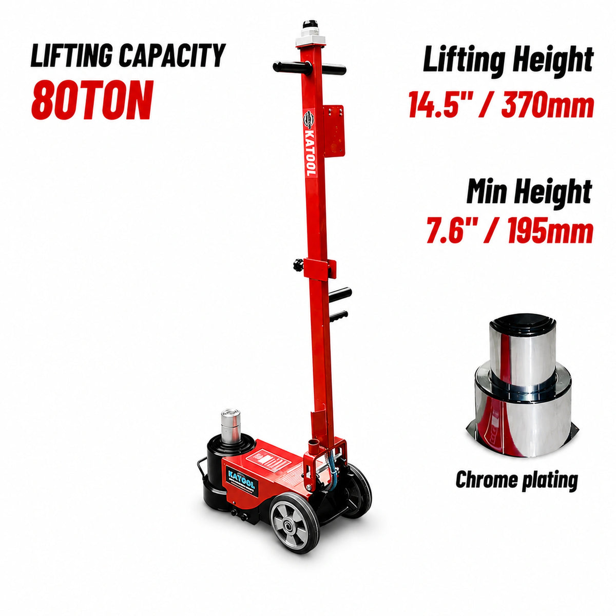 Katool KT-J80T - Pneumatic Jack (80-Ton)