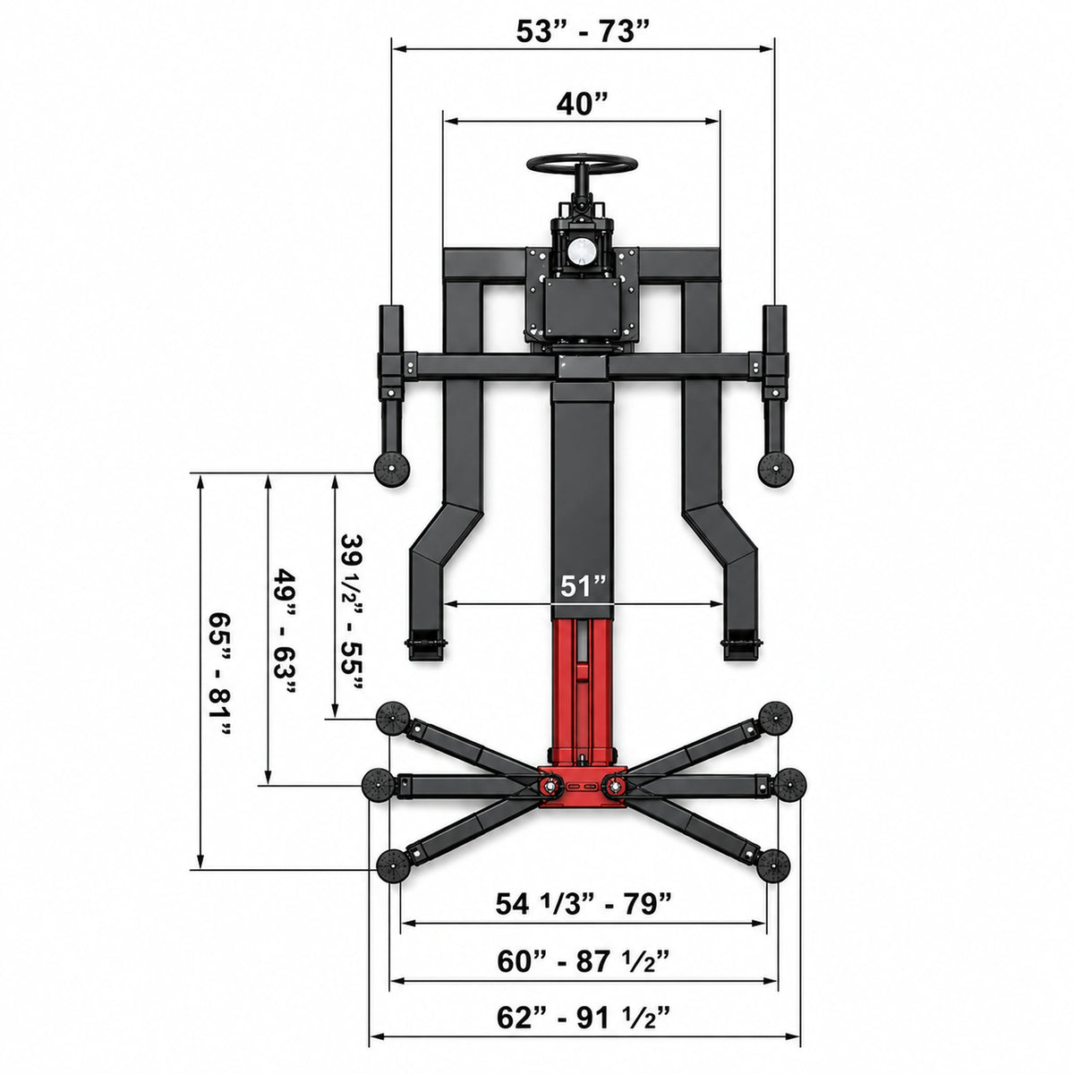 Katool KT-SPL700 - Single-Post Car Lift (7,000 lb)